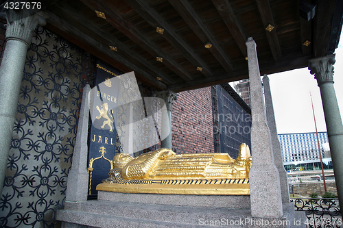 Image of STOCKHOLM, SWEDEN - AUGUST 20, 2016: Cenotaph of Birger Jarl (Bi