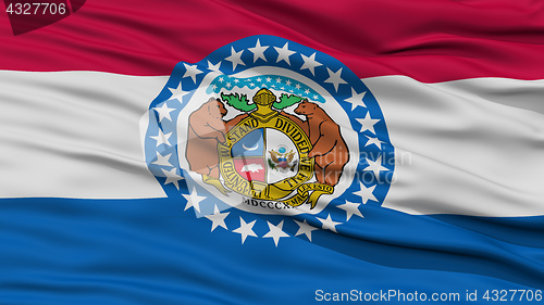 Image of Closeup Missouri Flag, USA state