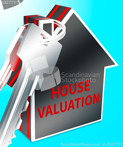 Image of House Valuation Means Current Price 3d Rendering