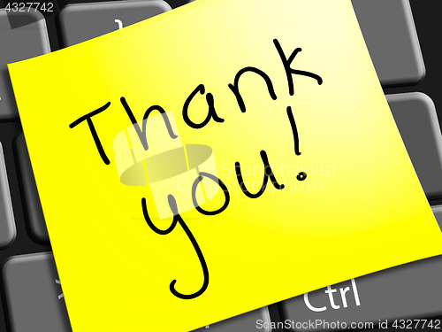 Image of Thank You Represents Giving Gratefulness 3d Illustration