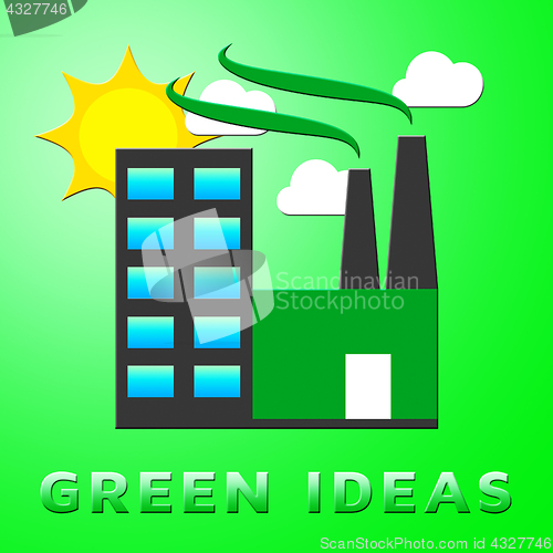 Image of Green Ideas Representing Eco Concepts 3d Illustration