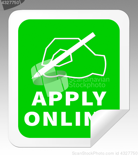 Image of Apply Online Means Internet Job 3d Illustration