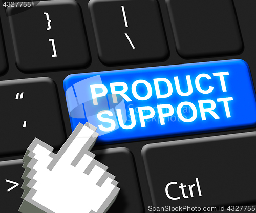 Image of Product Support Key Shows Online Assistance 3d ILlustration