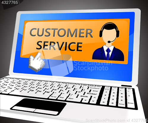 Image of Customer Service Means Support Assistance 3d Illustration