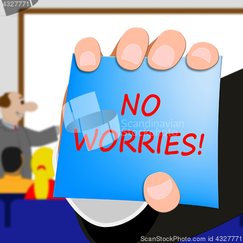 Image of No Worries Shows Being Calm 3d Illustration
