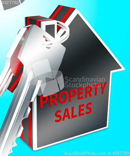 Image of Property Sales Means House Selling 3d Rendering