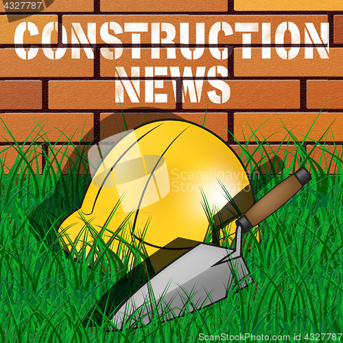 Image of Construction News Wall Means Information 3d Illustration