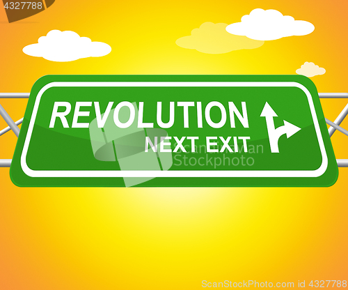 Image of Revolution Sign Means Regime Change 3d Illustration