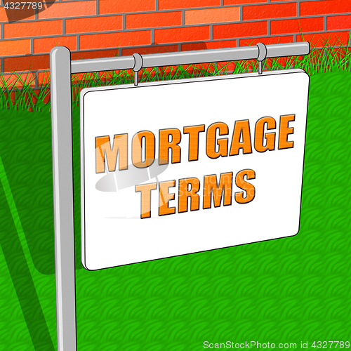 Image of Mortgage Terms Represents Housing Loan 3d Illustration