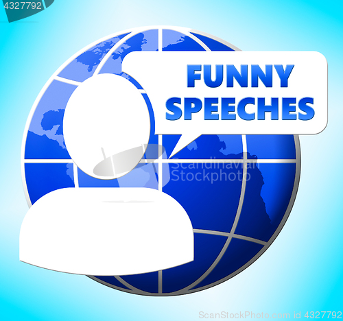 Image of Funny Speeches Icon Meaning Witty Speech 3d Illustration