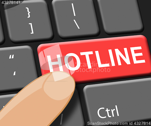 Image of Hotline Key Shows Online Help 3d Illustration