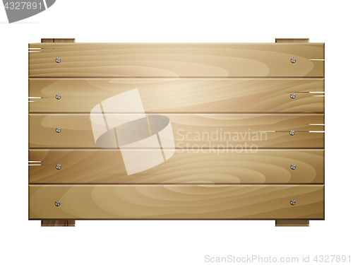 Image of Vector wooden board sign