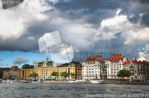 Image of STOCKHOLM, SWEDEN - AUGUST 20, 2016: Many people walk and visit 