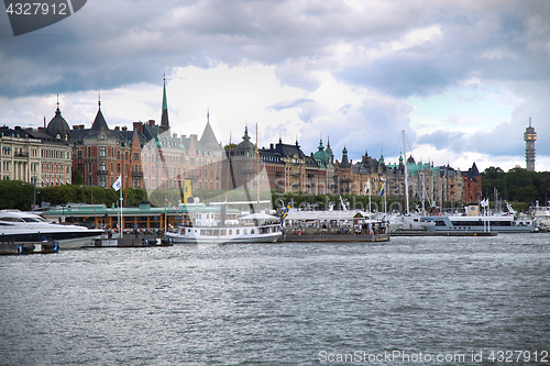 Image of STOCKHOLM, SWEDEN - AUGUST 20, 2016: Many people walk and visit 