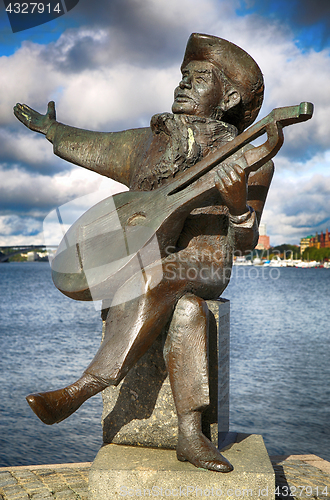 Image of STOCKHOLM, SWEDEN - AUGUST 19, 2016: View of Evert Taube monumen