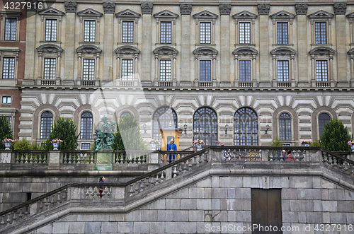 Image of STOCKHOLM, SWEDEN - AUGUST 20, 2016: Swedish Royal Guards of hon