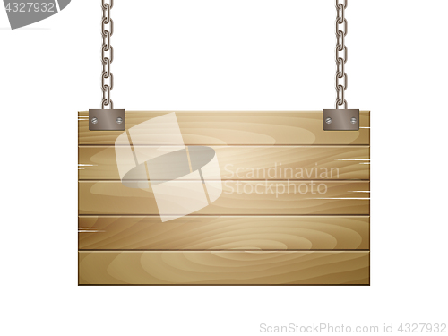 Image of Vector wooden board sign