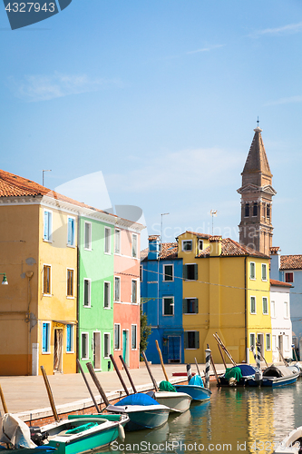 Image of Colored houses in Venice - Italy