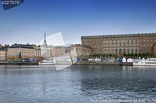 Image of STOCKHOLM, SWEDEN - AUGUST 20, 2016: View of Gamla Stan and The 