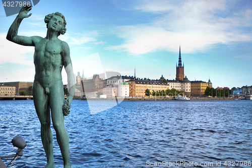 Image of STOCKHOLM, SWEDEN - AUGUST 20, 2016: Song statues near Stockholm