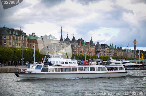 Image of STOCKHOLM, SWEDEN - AUGUST 20, 2016: Many people walk and visit 