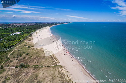 Image of Italy, the beach of the Adriatic sea. Rest on the sea near Venic