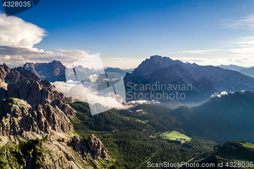 Image of National Nature Park Tre Cime In the Dolomites Alps. Beautiful n