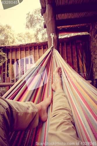 Image of Relaxing in hammock