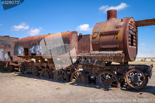 Image of Train cemetery in Uyuni, Bolivia