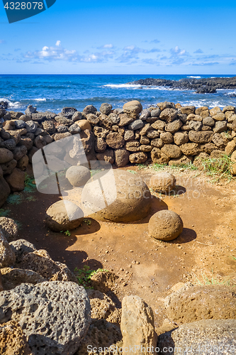 Image of Magnetic stones, ahu Te Pito Kura, easter island