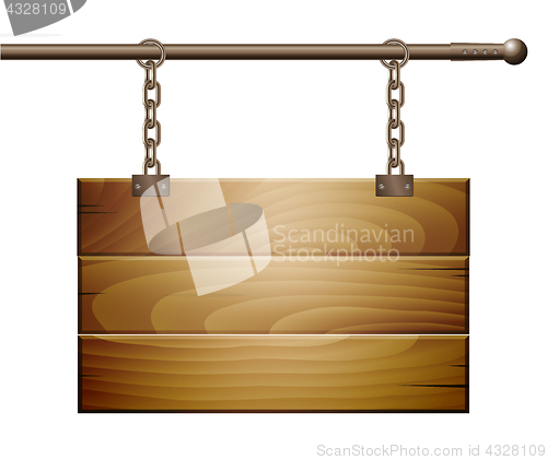Image of Vector wooden board sign