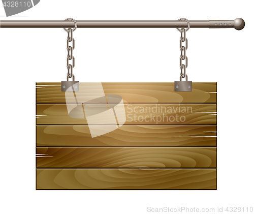 Image of Vector wooden board sign