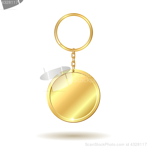 Image of golden keychain circle shape