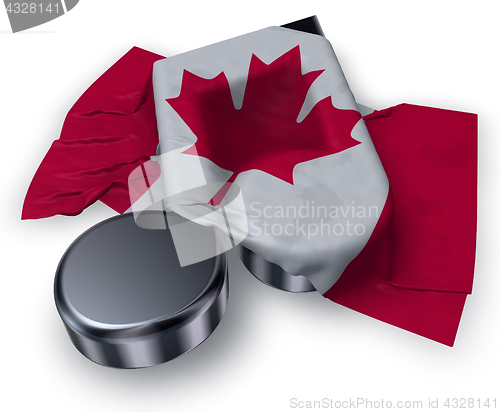 Image of music note and canadian flag - 3d rendering