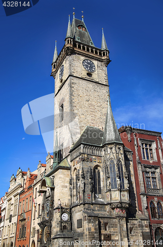 Image of The Prague old City Hall (clock tower), Old Town Square in Pragu