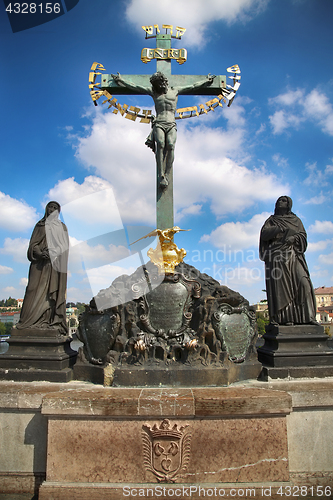 Image of Statuary of the St. Cross with Calvary on the Charles Bridge (Ka