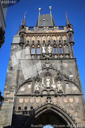 Image of View of the Old Town Bridge Tower in Prague, Czech Republic