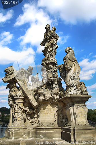 Image of Statuary of the Madonna and St. Bernard on the Charles Bridge (K