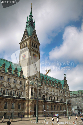 Image of HAMBURG, GERMANY - AUGUST 22, 2016: View of Hamburg Rathaus (cit