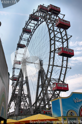 Image of VIENNA, AUSTRIA - AUGUST  17, 2012: View of Prater giant wheel e