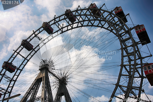 Image of VIENNA, AUSTRIA - AUGUST  17, 2012: View of Prater giant wheel e