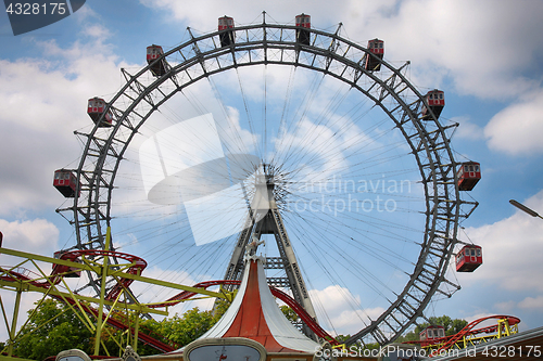 Image of VIENNA, AUSTRIA - AUGUST  17, 2012: View of Prater giant wheel e