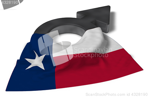 Image of mars symbol and flag of chile - 3d rendering