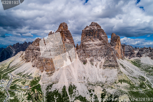 Image of National Nature Park Tre Cime In the Dolomites Alps. Beautiful n