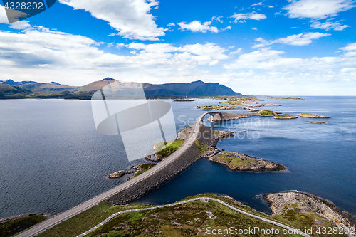 Image of Atlantic Ocean Road aerial photography.