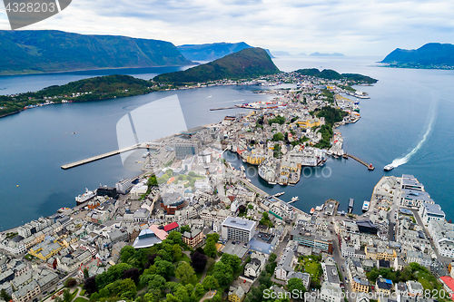 Image of Aksla at the city of Alesund , Norway