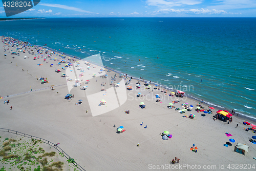 Image of Italy, the beach of the Adriatic sea. Rest on the sea near Venic