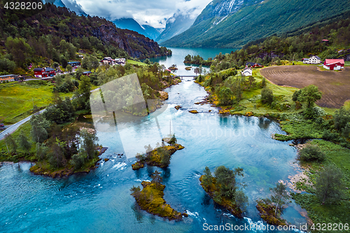 Image of Beautiful Nature Norway aerial photography.