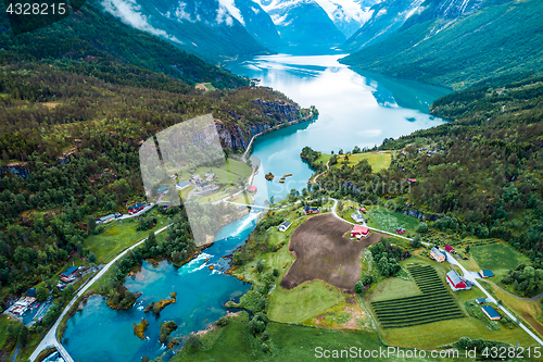 Image of Beautiful Nature Norway aerial photography.