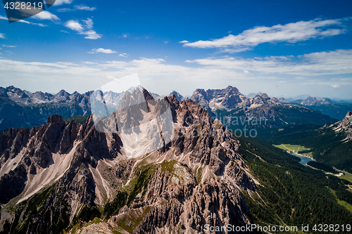 Image of National Nature Park Tre Cime In the Dolomites Alps. Beautiful n